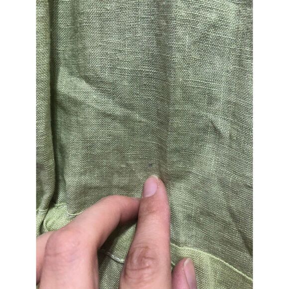 Oh Seven Days Embroidered Linen Green Lagenlook Shirt Dress, Embroidered, OS - Picture 5 of 9